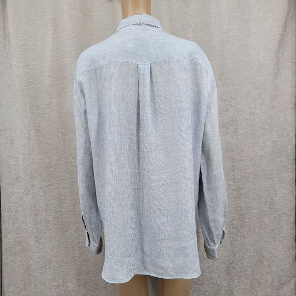 Weekend MaxMara Apotema Linen Canvas Shirt Button Up - Picture 10 of 16